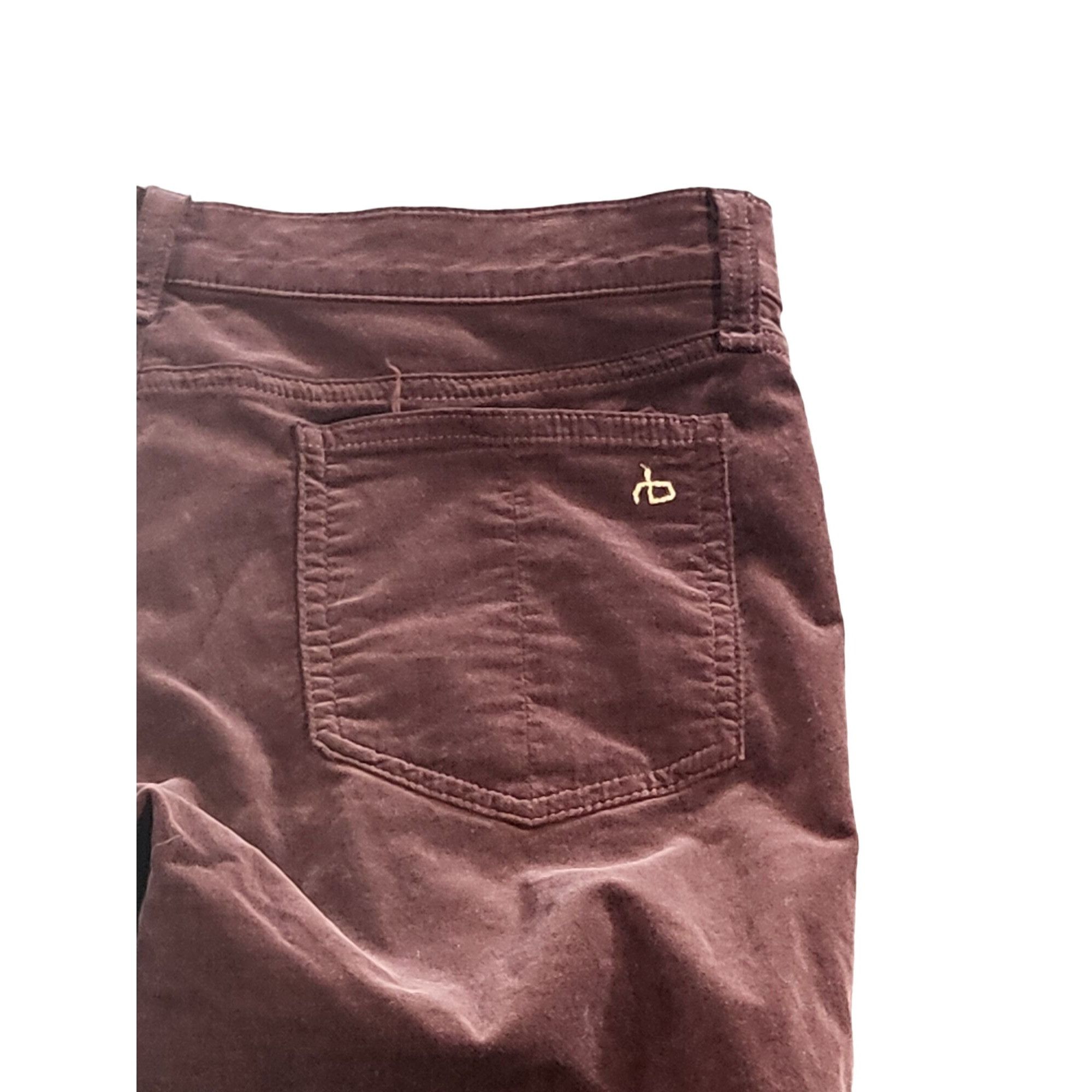 Rag & Bone Rag & Bone New York Skinny Jeans Women Sz 29 Wine Velvet Str Size 29" - 9 Thumbnail