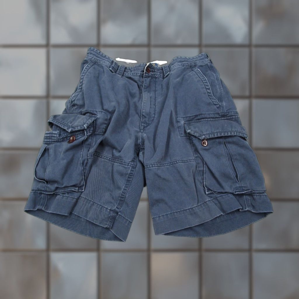 Polo Ralph Lauren Polo Ralph Lauren Shorts Mens 35 Blue Cargo 10" Walk Military Chino Skate Shirt? Size US S / EU 44-46 / 1 - 1 Thumbnail