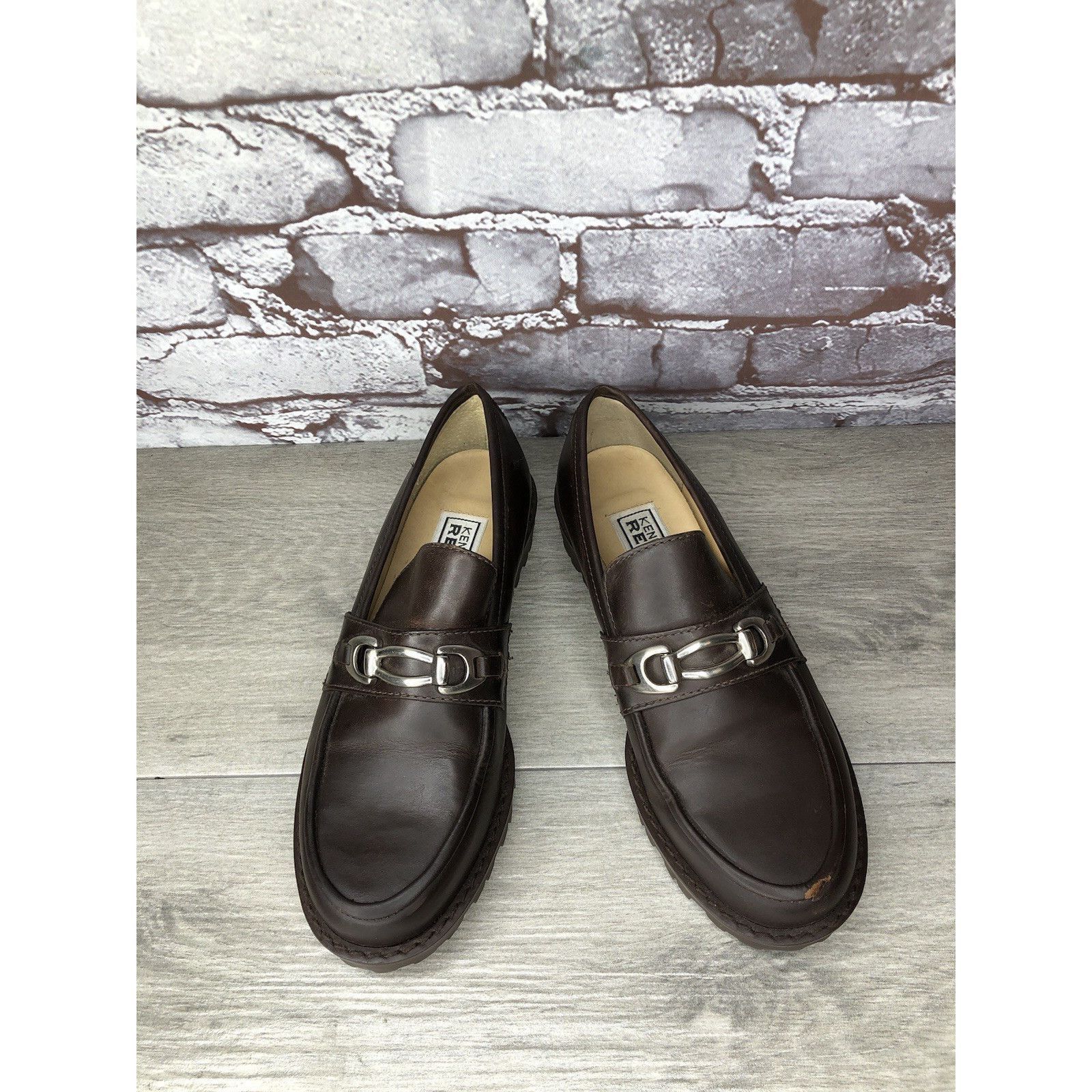 Kenneth Cole Kenneth Cole VTG Horsebit Brown Leather Lug Sole Loafers Dre Size US 6.5 / IT 36.5 - 16 Thumbnail