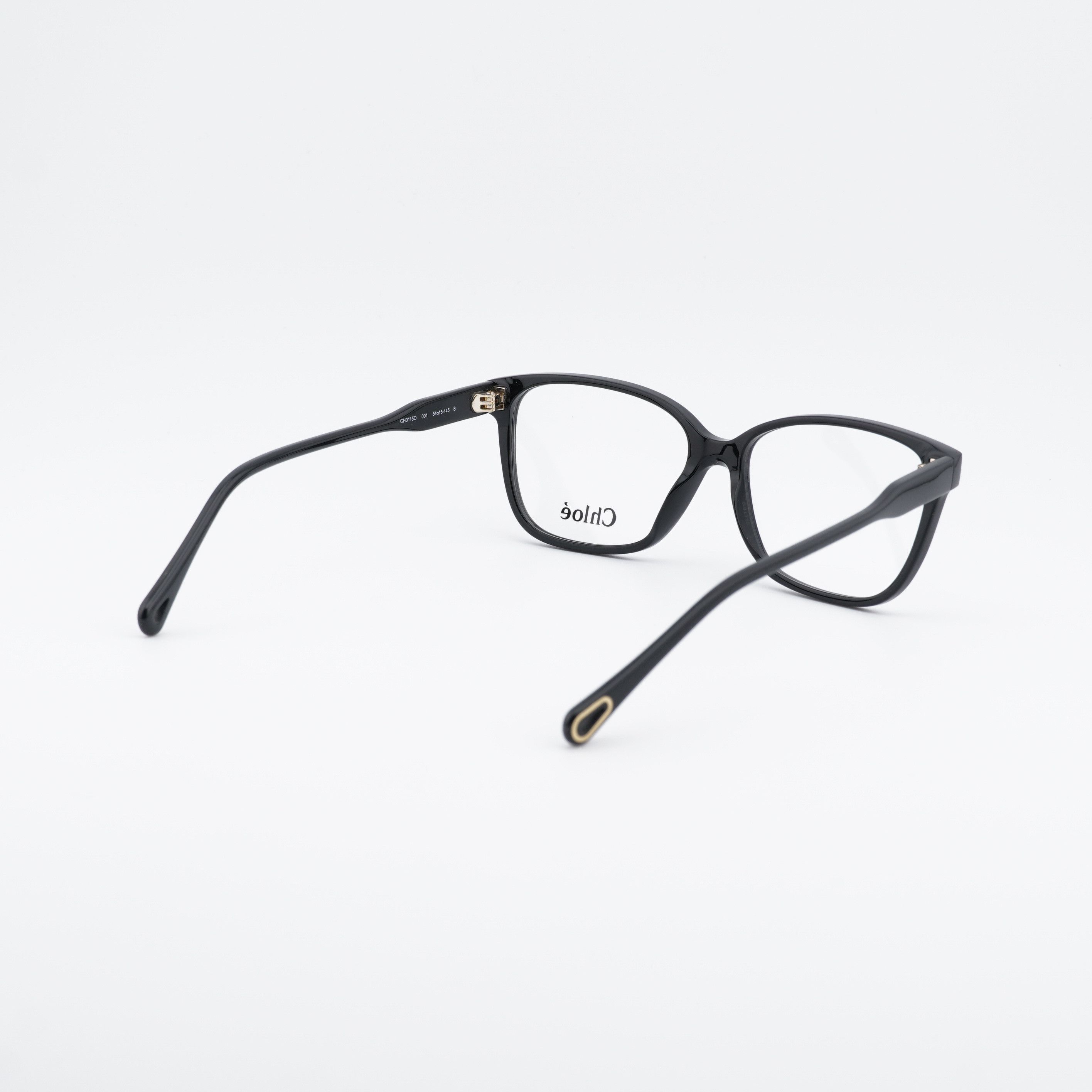 Chloe Chloe CH0115O 001 Eyeglasses Shiny Black 54mm Square Frame Size ONE SIZE - 4 Thumbnail