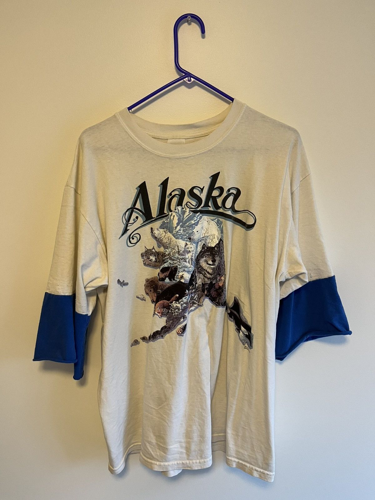 Anvil × Vintage Alaska oversized vintage tee with custom sleeve Size US XL / EU 56 / 4 - 1 Thumbnail