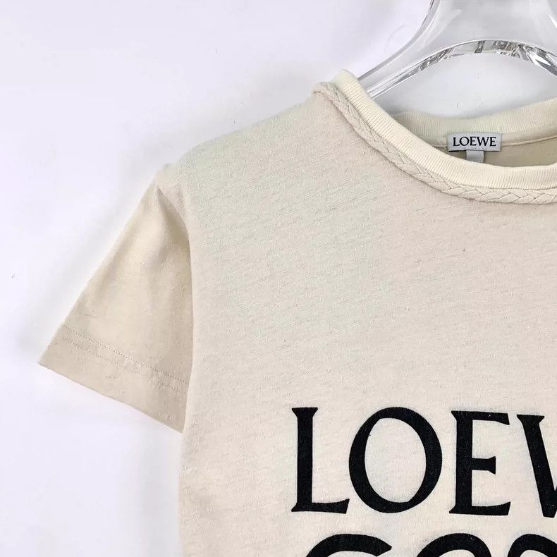 Loewe Loewe Light beige logo printed cotton round neck short sle Size S / US 4 / IT 40 - 3 Thumbnail