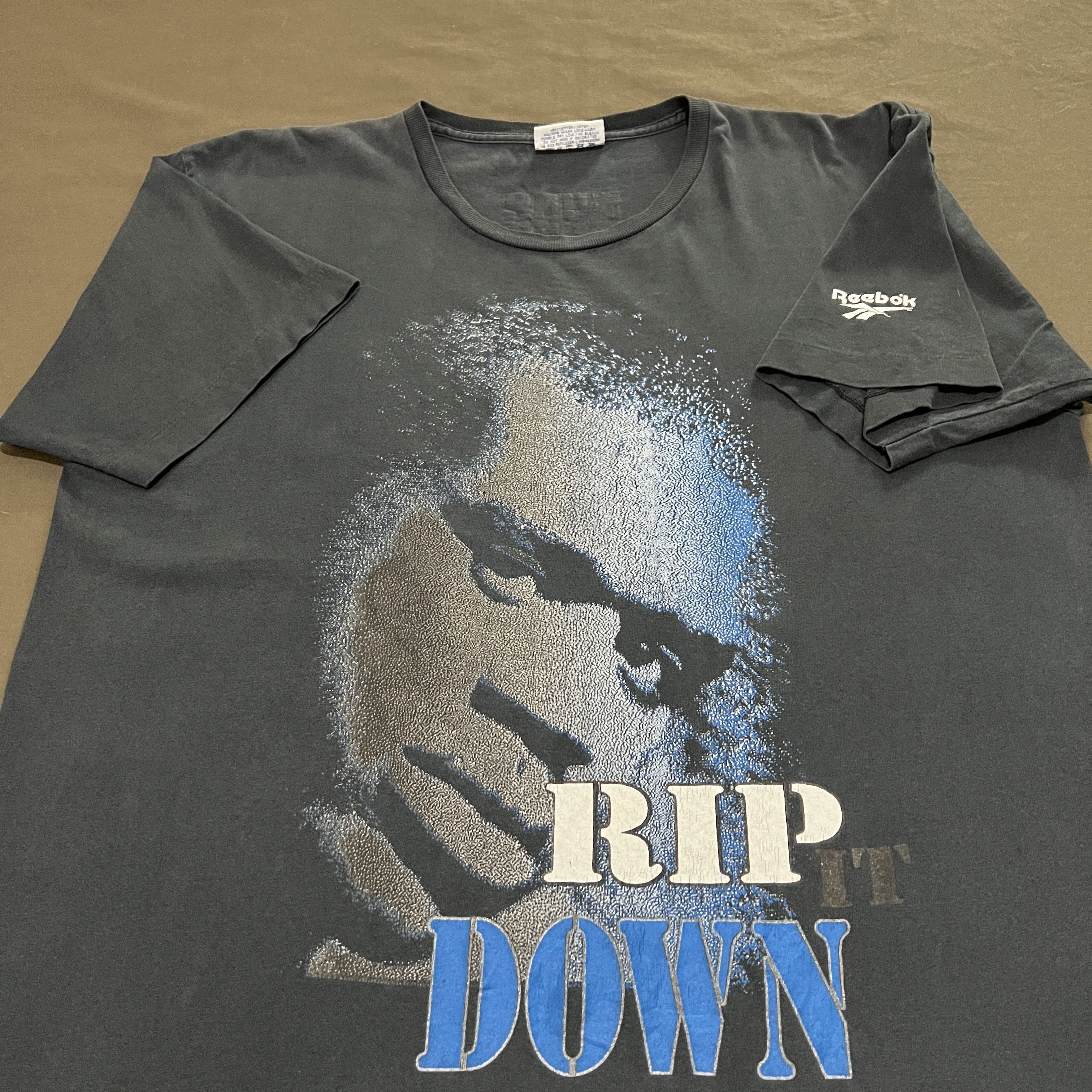 Vintage Shaquille O’Neil Reebok Rip It Down Tee XL Faded