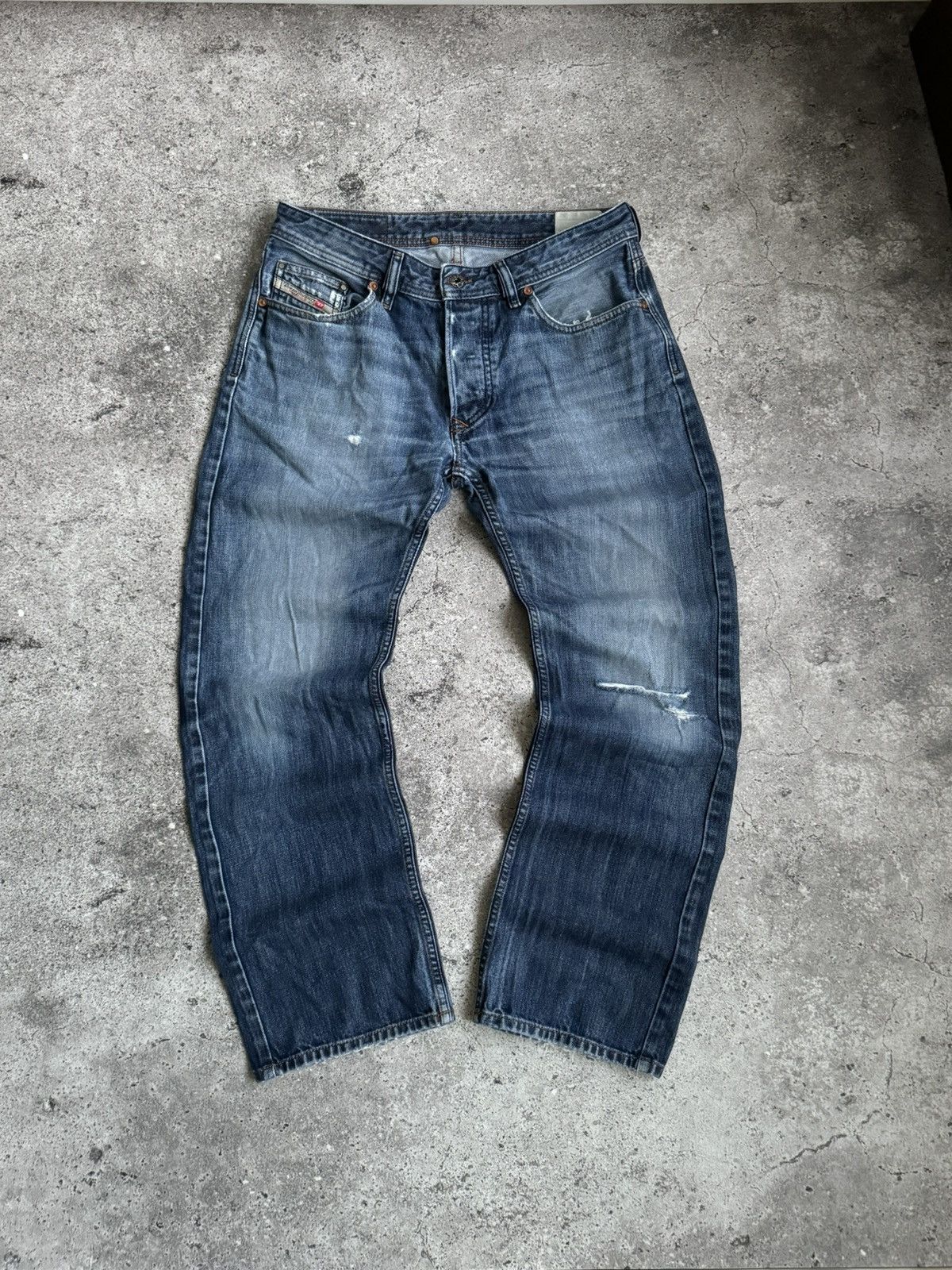 Diesel × Vintage Vintage Diesel Y2K distressed jeans pants Size US 31 - 3 Thumbnail