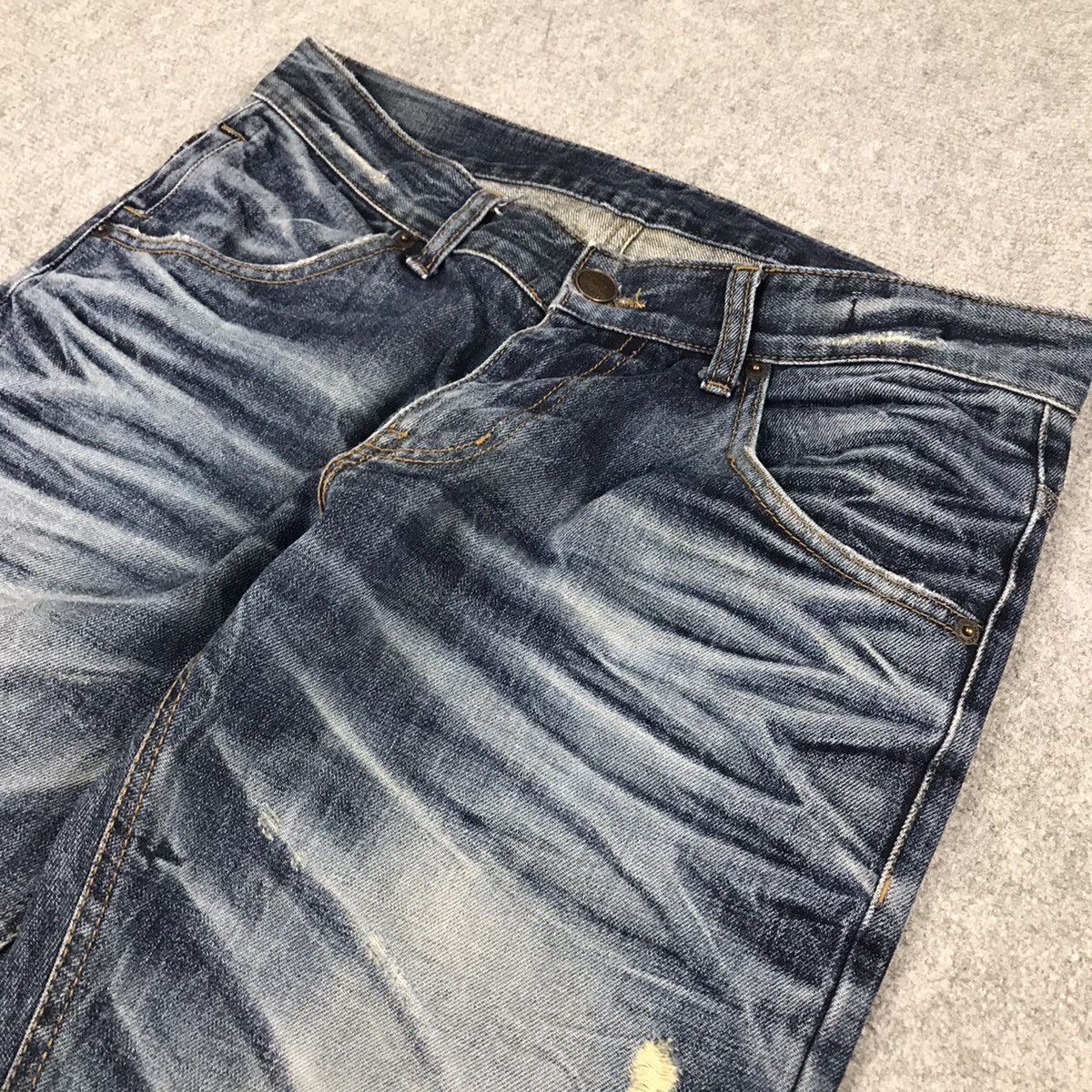 If Six Was Nine × Japanese Brand JAPAN STYLE IMPROVES BLUE DENIM PANTS Size US 32 / EU 48 - 8 Thumbnail