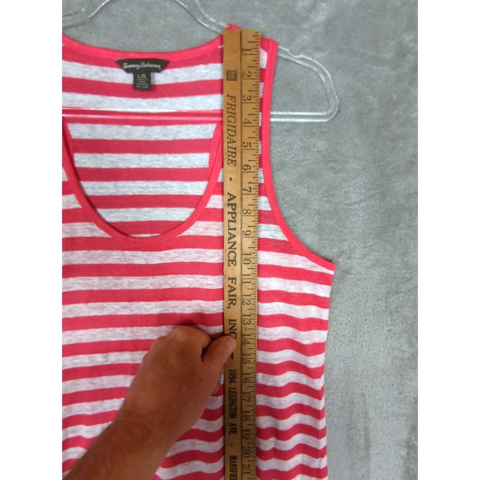 Tommy Bahama TOMMY BAHAMA Women Tank Top L Coral And White Stripe Beachy Coastal Cruise Size L / US 10 / IT 46 - 4 Thumbnail