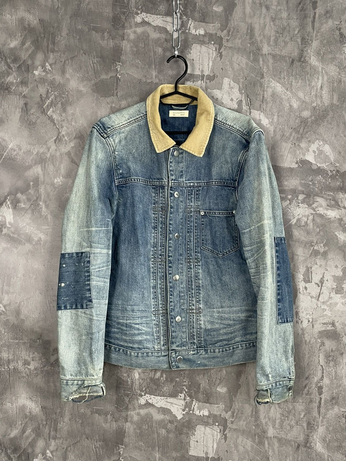 Allsaints × Japanese Brand Allsaints Distressed Denim Y2K Vibe Glamour Jacket Size US M / EU 48-50 / 2 - 1 Thumbnail