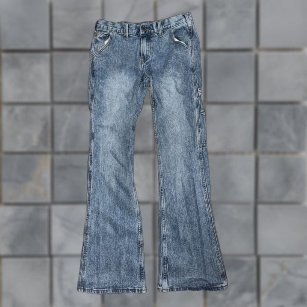 Vintage VINTAGE John Galt Carpenter Flare Jeans Light Wash 30x30 90s Y2K Womens Jeans Size 30" / US 8 / IT 44 - 1 Thumbnail