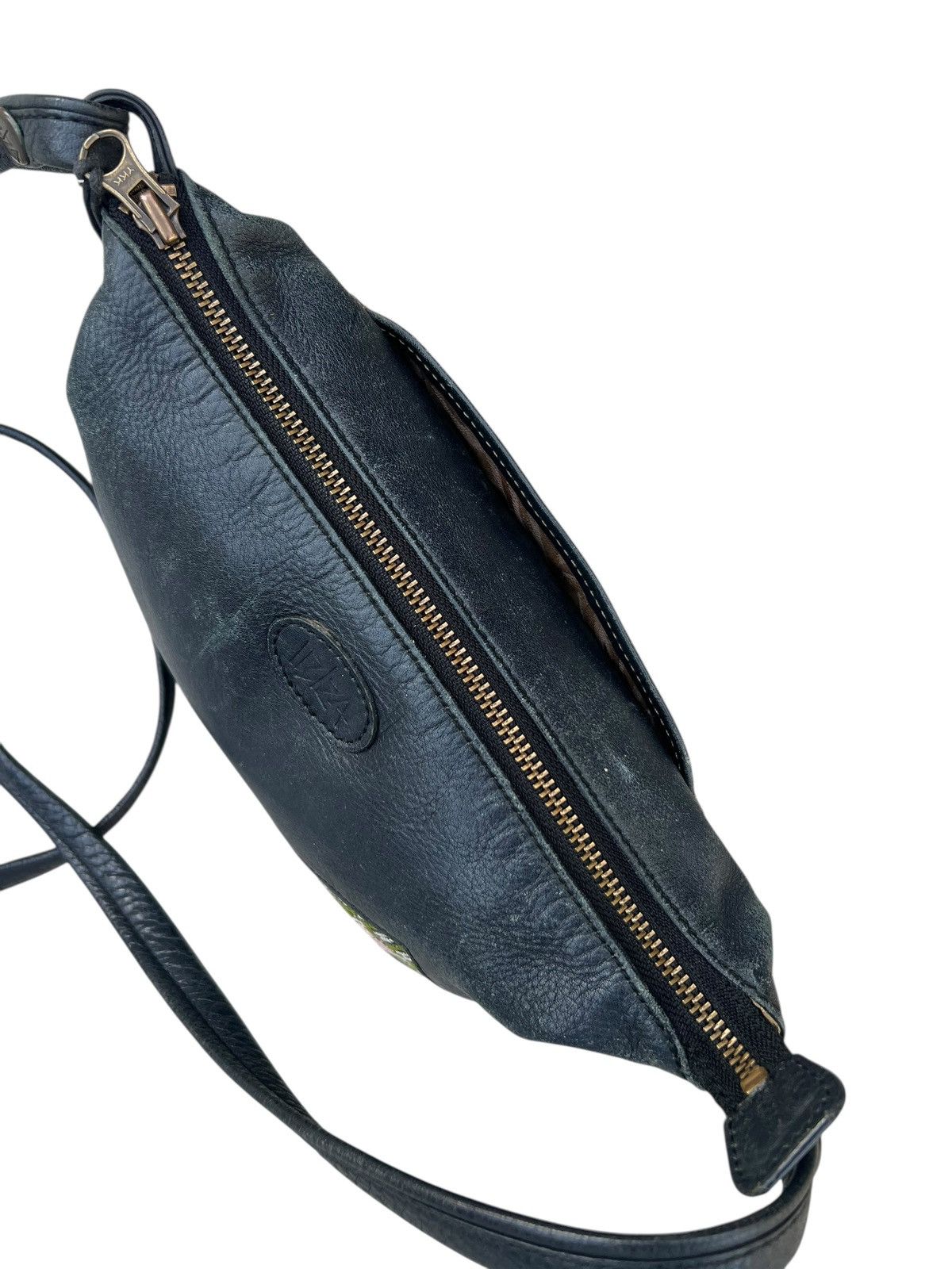 Leather Vintage Ibiza Japan Patina Scratches Black Leather Bag Size ONE SIZE - 19 Thumbnail