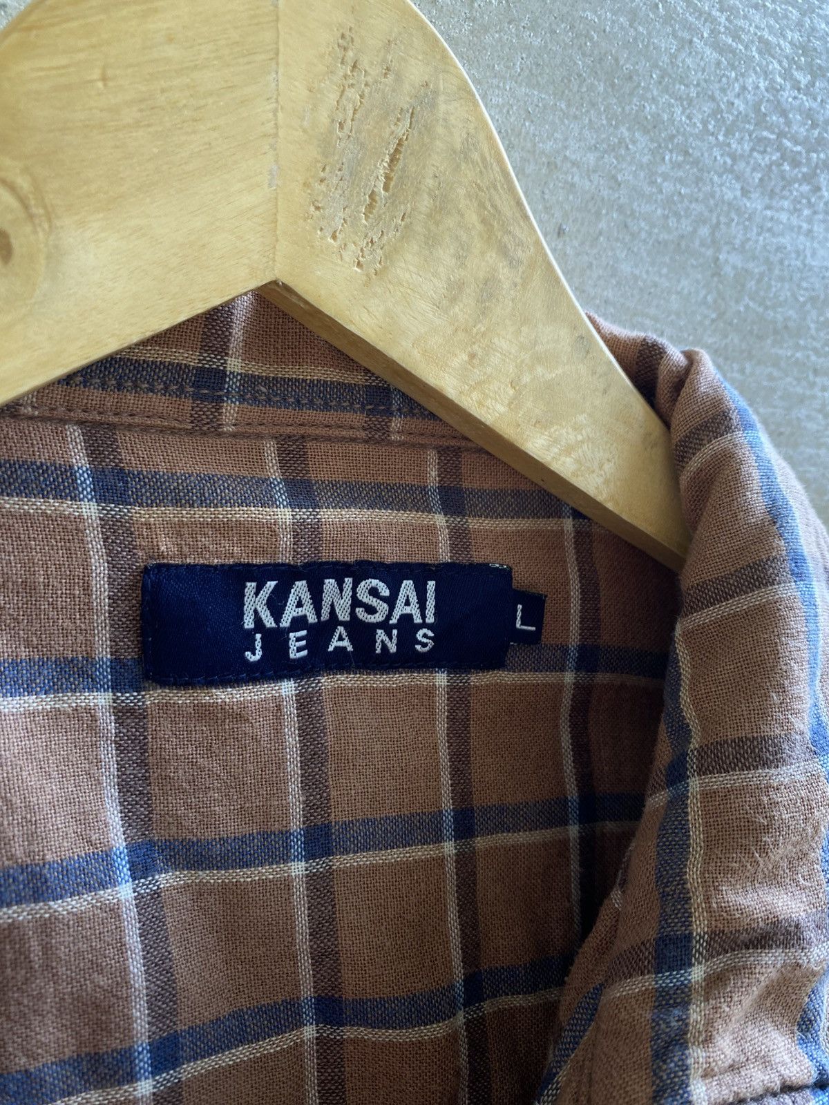 Kansai Yamamoto Kansai Yamamoto Plaid Zipper Shirt Size US XL / EU 56 / 4 - 5 Thumbnail