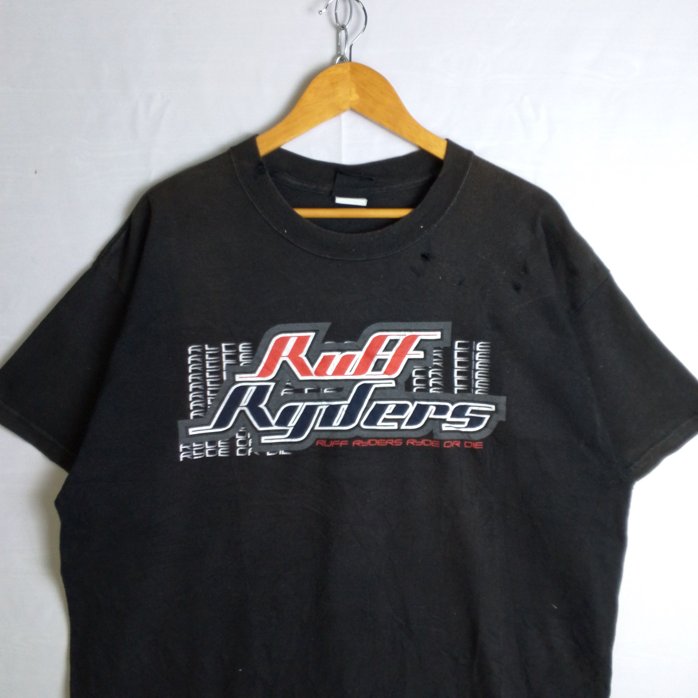Ruff Ryders Trashed Faded and Distressed Ruff Ryders Ryde or Die Tee Size US XL / EU 56 / 4 - 3 Thumbnail
