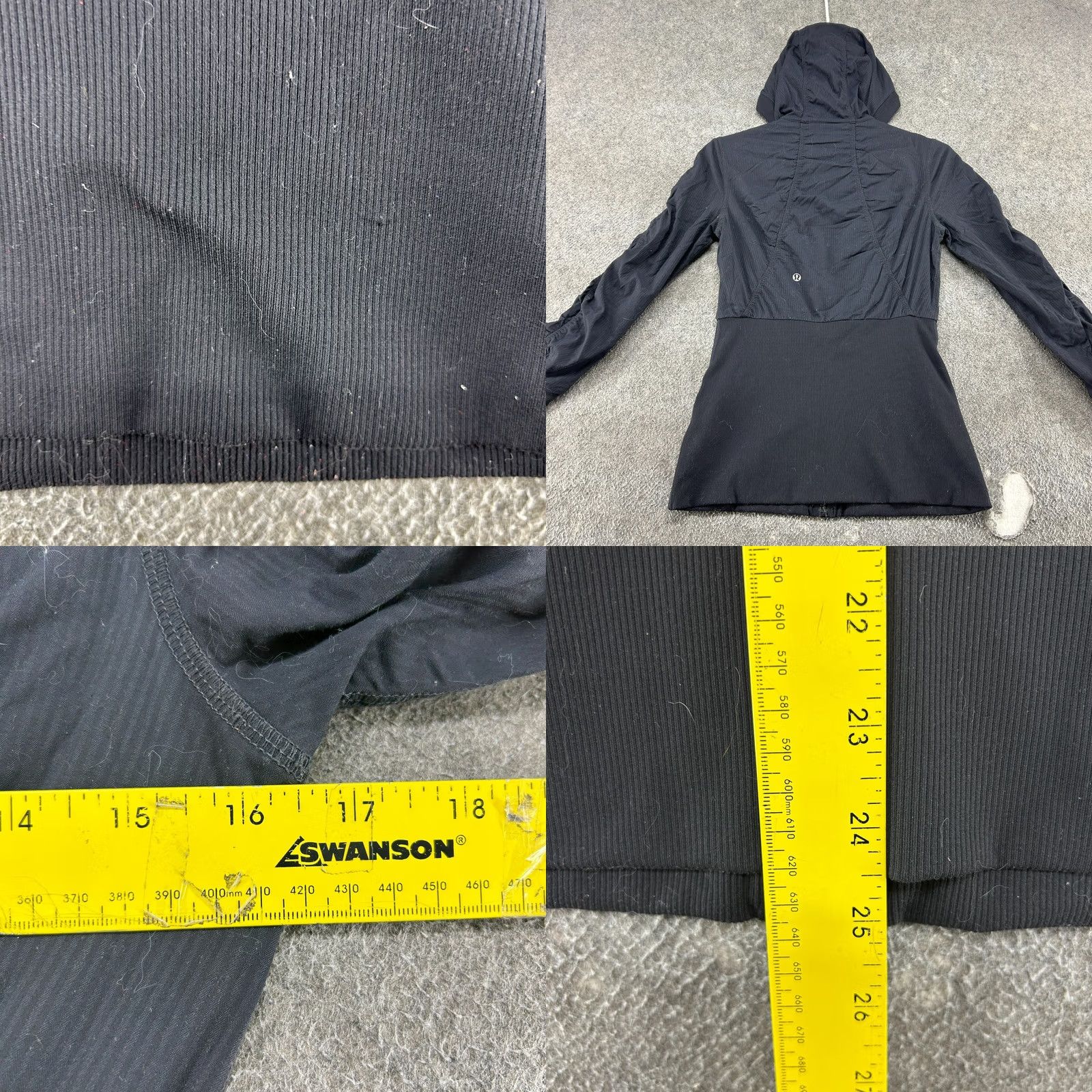 Lululemon Lululemon Hoodie Womens 6 Black Fleece Stretch Full Zip Dance Studio Jacket Size M / US 6-8 / IT 42-44 - 8 Thumbnail