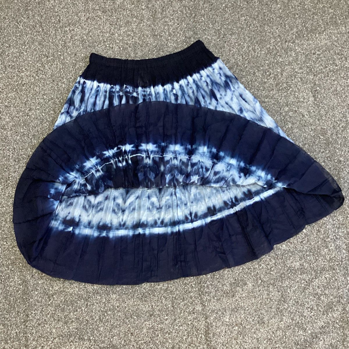 Issey Miyake × Pleats Please Issey Miyake ISSEY MIYAKE me Tie-dye Skirt Blue Navy Size 33" - 3 Thumbnail