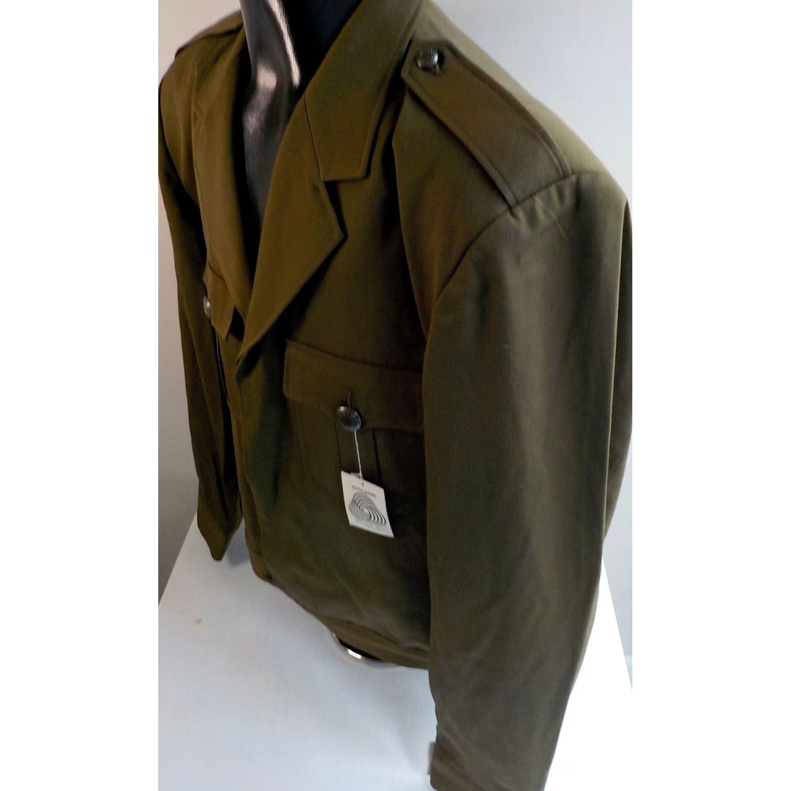 Vintage SUCCESSO by Phita Mens Military Style Wool Jacket Green XL NWT Wool Jacket Military Style Mens XL Green Size US XL / EU 56 / 4 - 3 Thumbnail