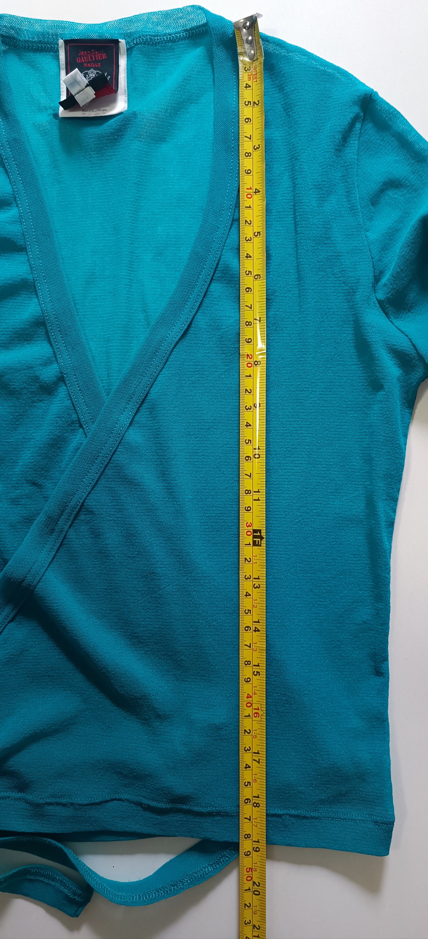 Jean Paul Gaultier 90's - Turquoise mesh cache coeur / top Size L / US 10 / IT 46 - 20 Thumbnail