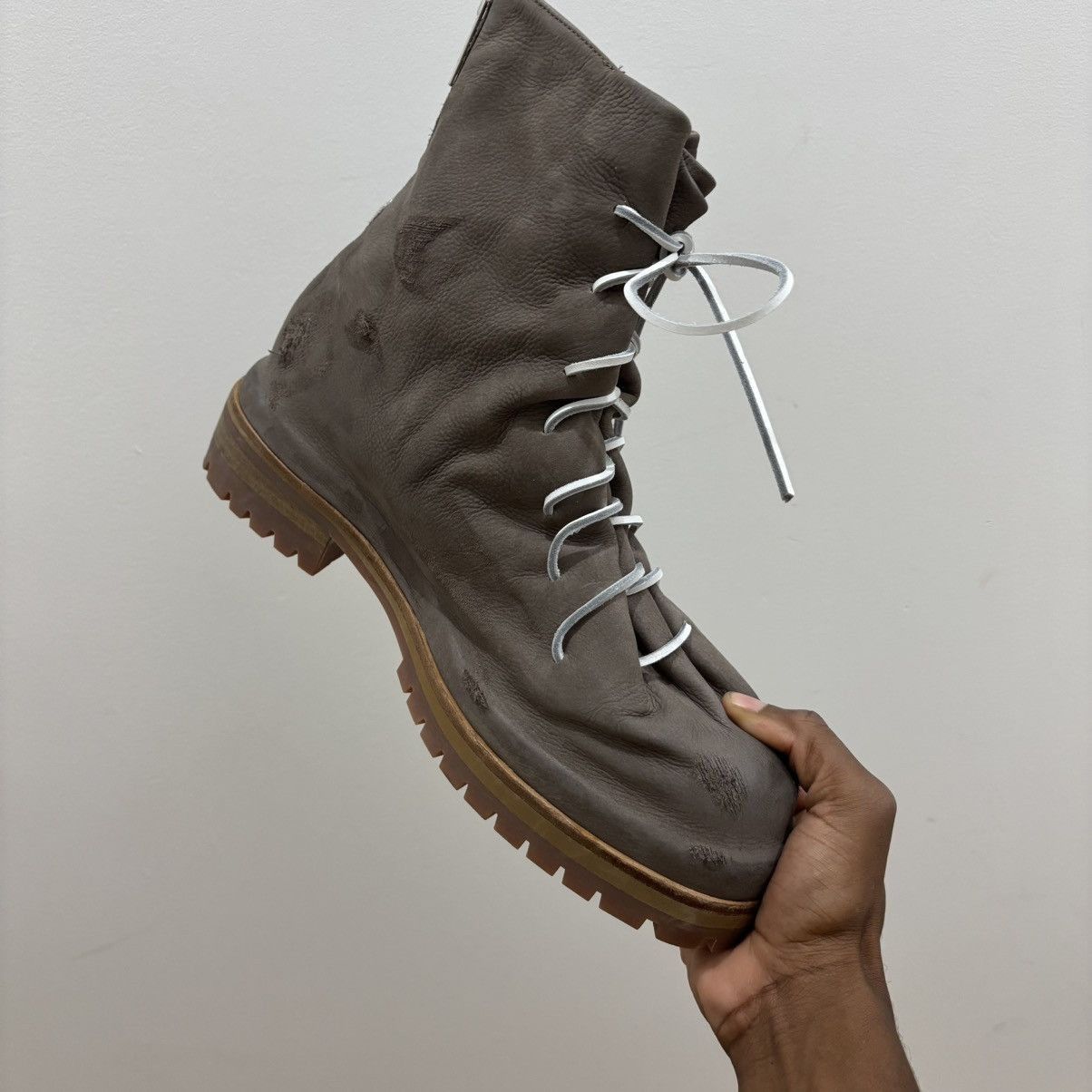 424 424 LACE-UP MARATHON BOOT IN DUSTY BROWN Size US 12 / EU 45 - 5 Thumbnail