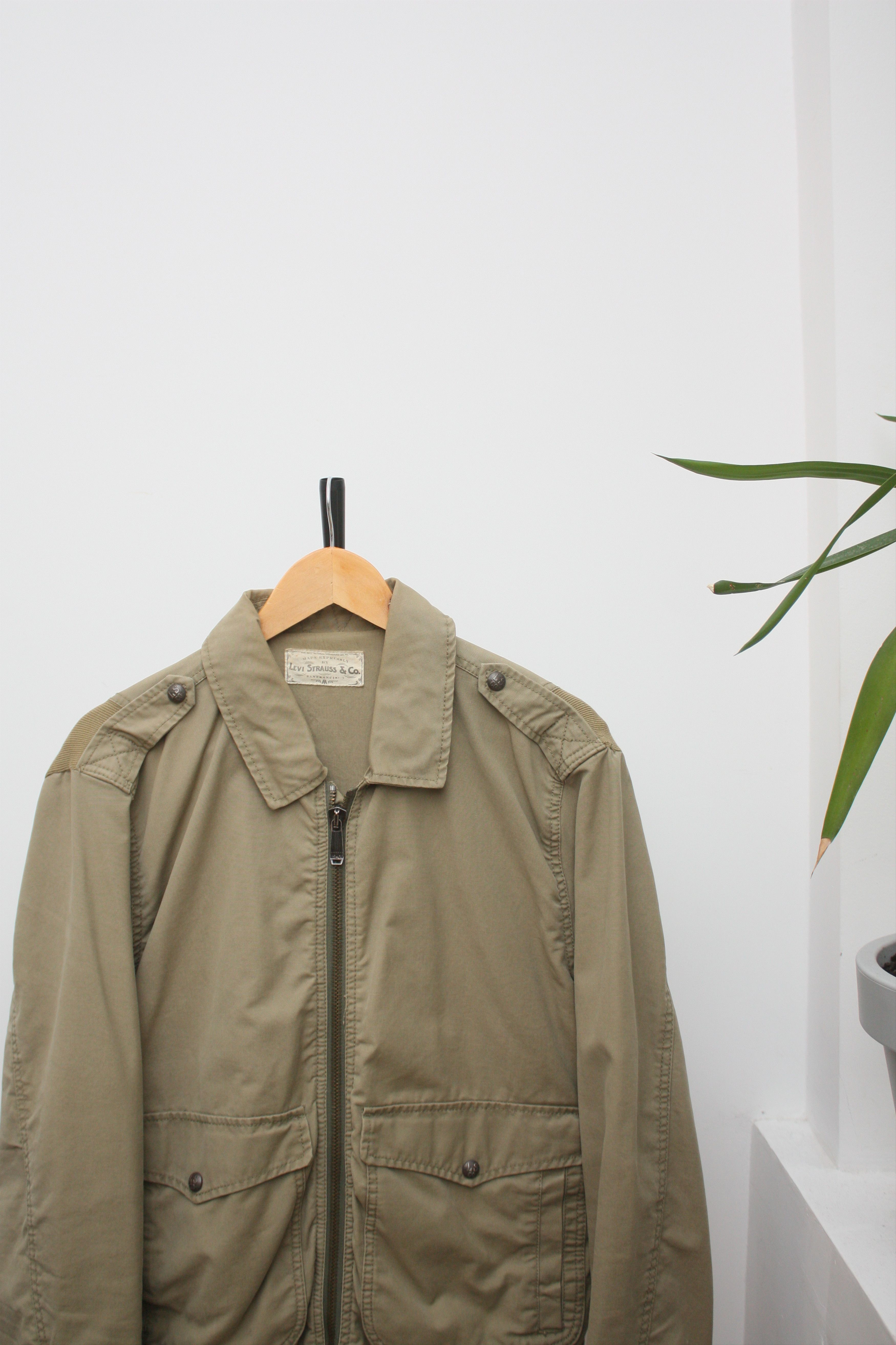 Levi's Levi's Heritage Khaki Army Green Bomber Jacket Medium Size US M / EU 48-50 / 2 - 2 Thumbnail