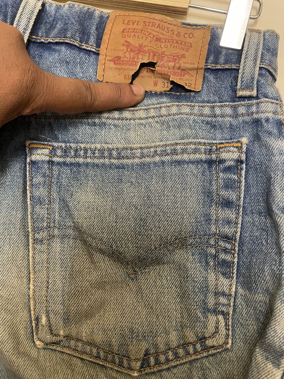 Levi's Vtg 90s Levis 616 Made in usa Distressed Denim Size US 30 / EU 46 - 9 Thumbnail