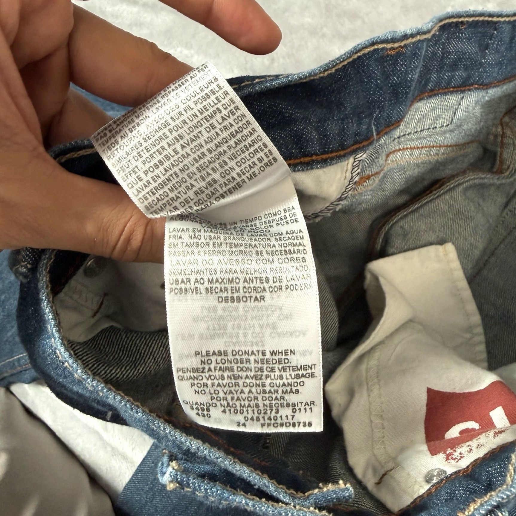 Levi's Levi's 514 Slim Straight Jeans Mens 34x33 34 Inseam Low Rise Denim Blue Slimming Button Zip 5-Pocket Logo Straight Jeans Men Size US 34 / EU 50 - 6 Thumbnail