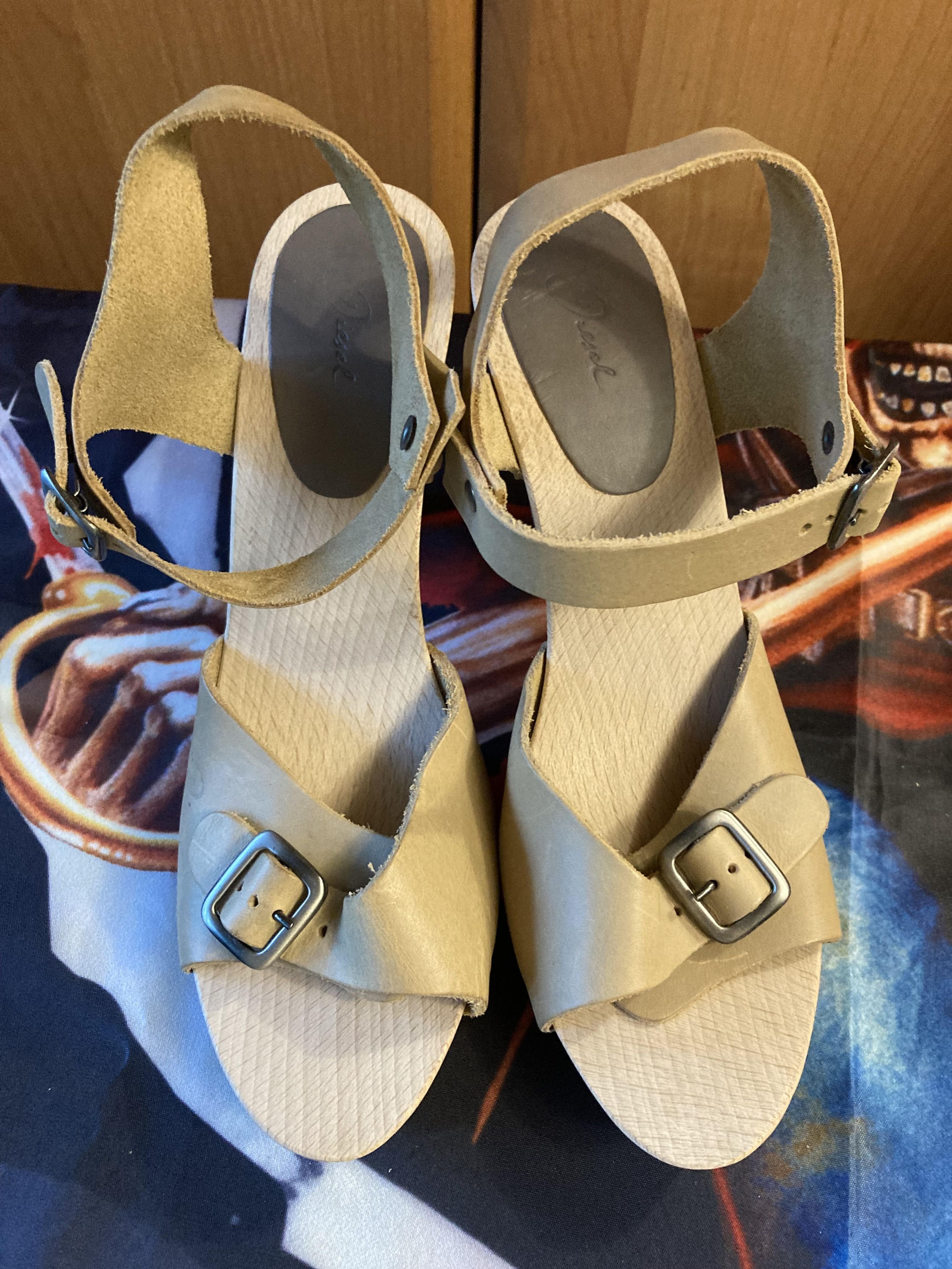 Diesel × Vintage Diesel Soft nubuk high heel sandals with decorative nails Size US 8 / IT 38 - 4 Thumbnail