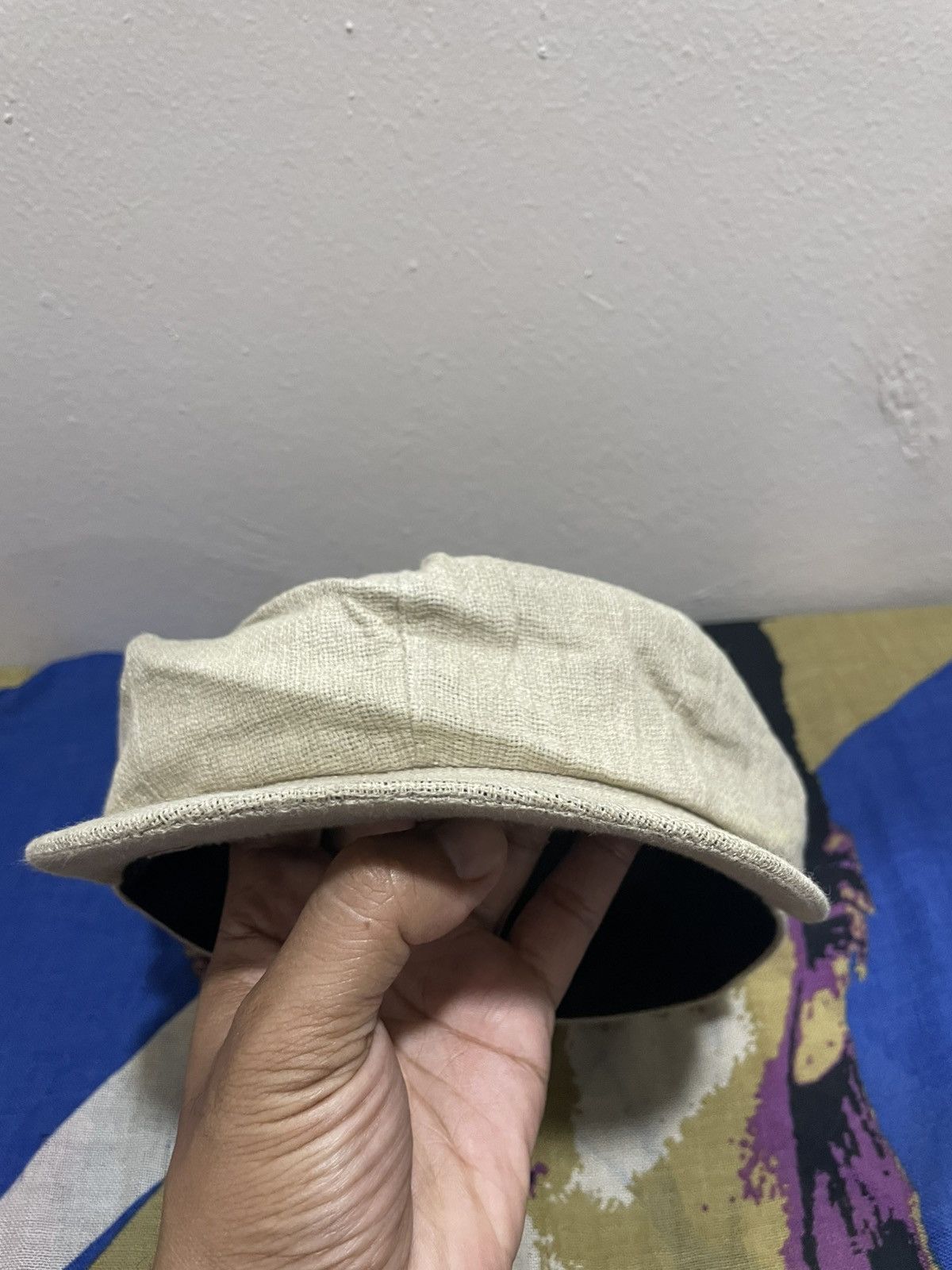 CA4LA CA4LA Japanese brand Plaid Baker Boy Cap Linen Newsboy Hat Size ONE SIZE - 2 Thumbnail