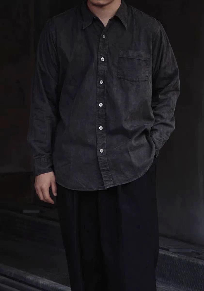 Other T.T LOT.106 NARROW COLLAR Ink-Dyed 25AW Long Sleeve Shirt Size US L / EU 52-54 / 3 - 5 Thumbnail