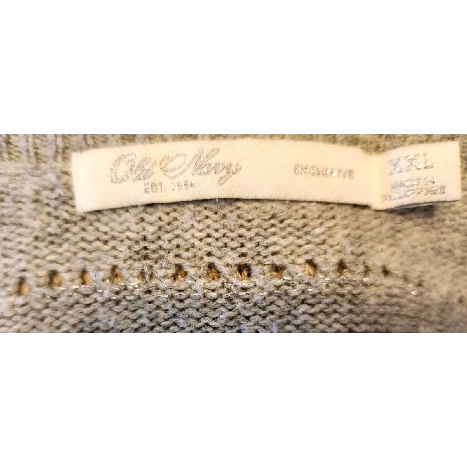 Old Navy Old Navy Sweater Gray Metallic Silver Long Sleeve Top XXL Size XXL / US 16-18 / IT 52-54 - 5 Thumbnail