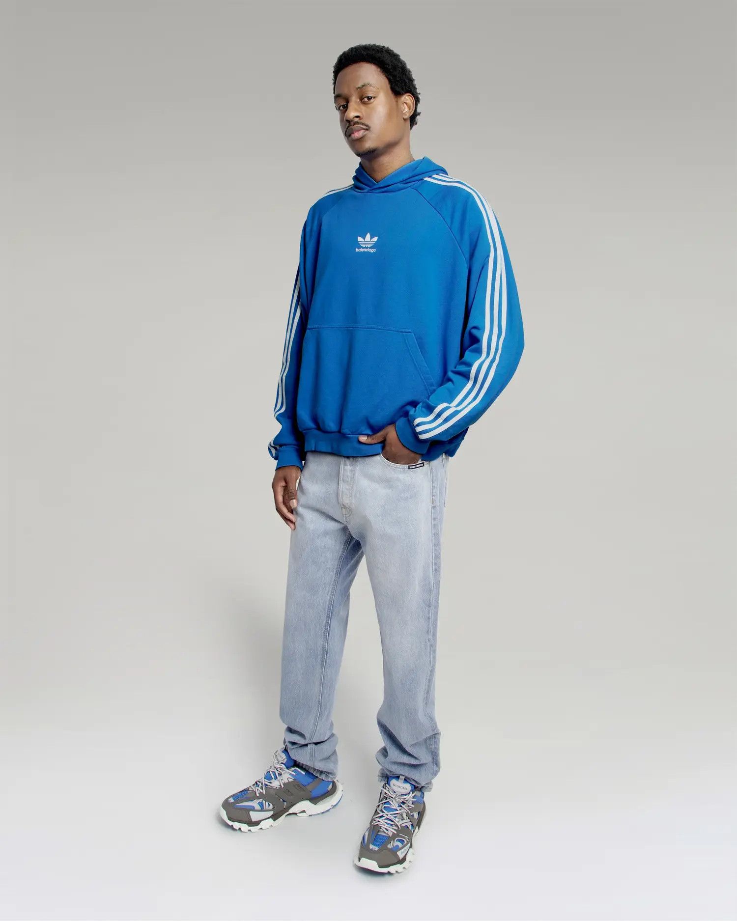 Adidas × Balenciaga o1s1wg110824 Hoodie Large Fit in Multicolor Size US M / EU 48-50 / 2 - 2 Thumbnail