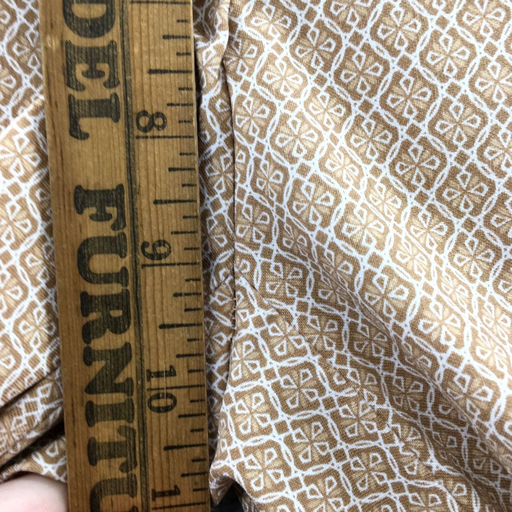 Vintage Adrienne Vittadini Ankle Pants Womens 6 Beige Floral Print Casual Slim Skinny Front Flat Front Pockets Regular Size 6 Womens Size 28" / US 6 / IT 42 - 6 Thumbnail