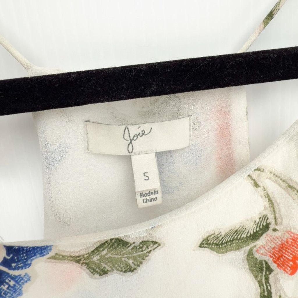 Joie JOIE Derwen Floral Ruffle Hem White Summer Boho Top Size S Size XS / US 0-2 / IT 36-38 - 6 Thumbnail