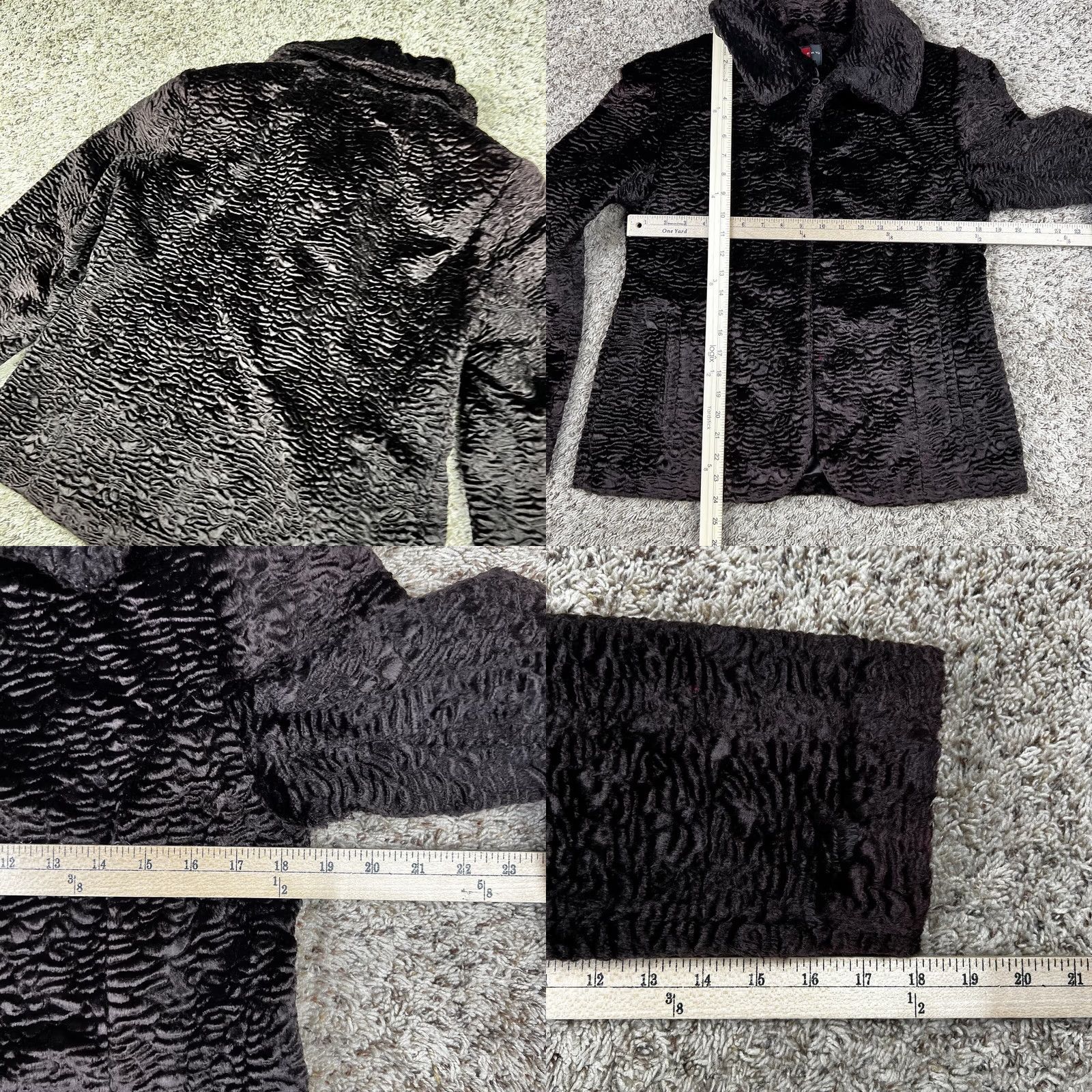 Vintage VINTAGE Gallery Women Coat Jacket Wavy Brown Soft Faux Fur Size M Black Lined Parka Winter Outdoor Womens Size M / US 6-8 / IT 42-44 - 8 Thumbnail