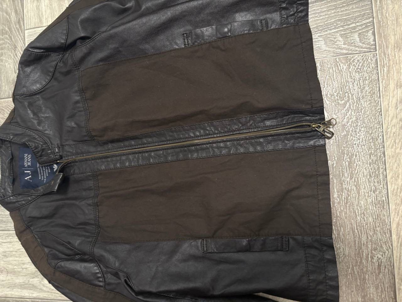Armani Vintage Armani Jeans Leather Jacket for 30 years Armani Y2k Size US XL / EU 56 / 4 - 7 Thumbnail