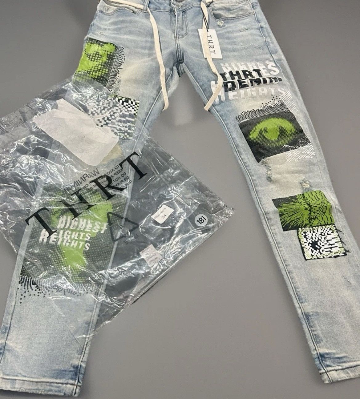 Other THRT Denim - "Highest Heights" graphic patch slim jeans s34 Size US 34 / EU 50 - 15 Thumbnail