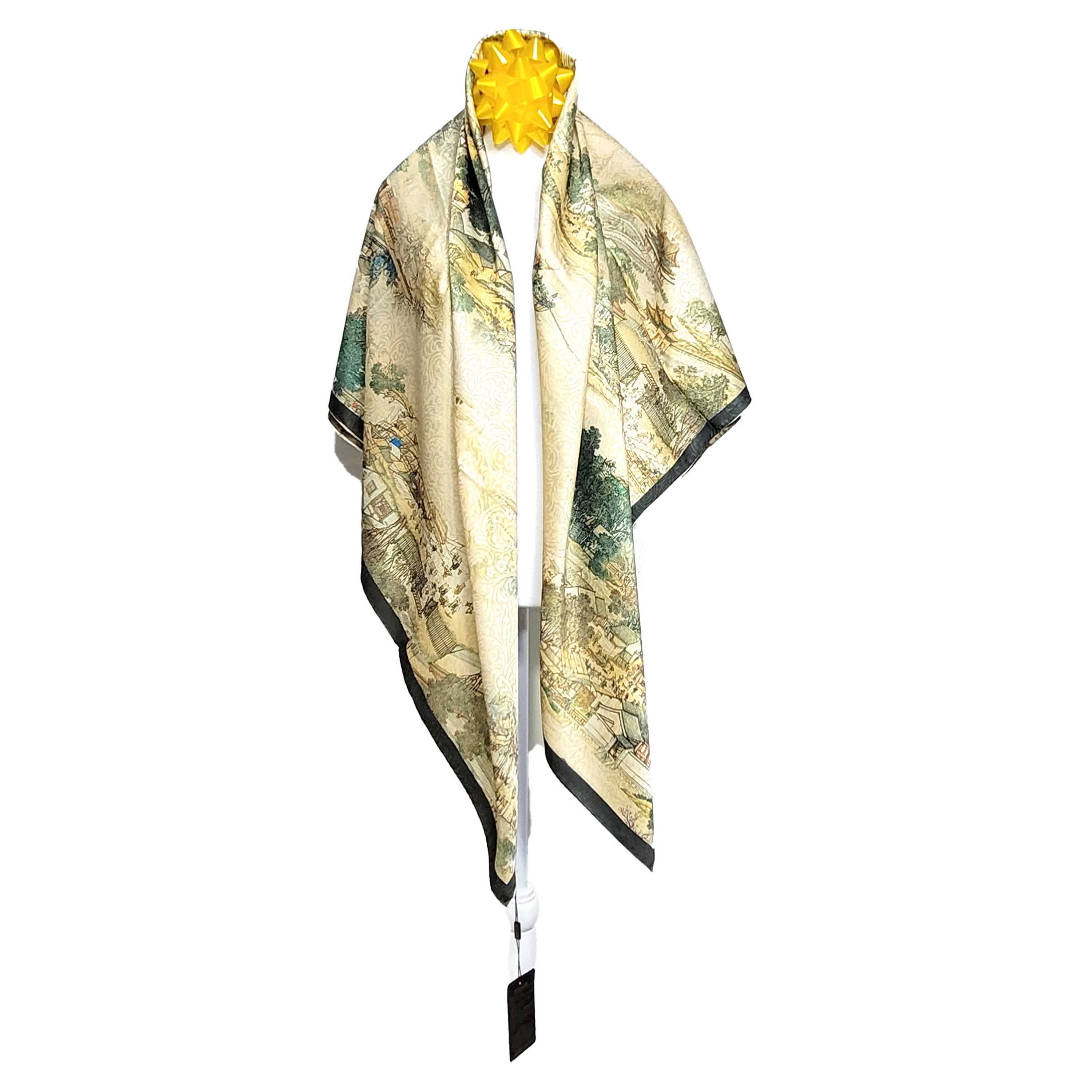 Other NWT Double Sided Silk Scarf 52"x52" Large Square Wrap 3211 Size ONE SIZE - 7 Thumbnail