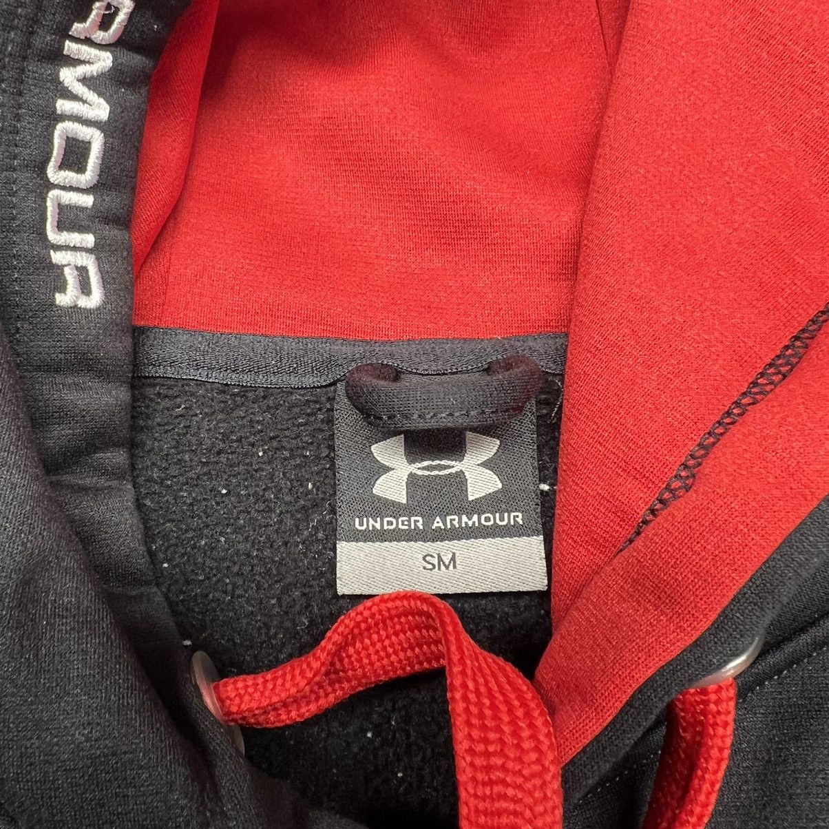 Under Armour Under Armour Hoodie Black Red Fleece Sweatshirt Logo Size US S / EU 44-46 / 1 - 8 Thumbnail
