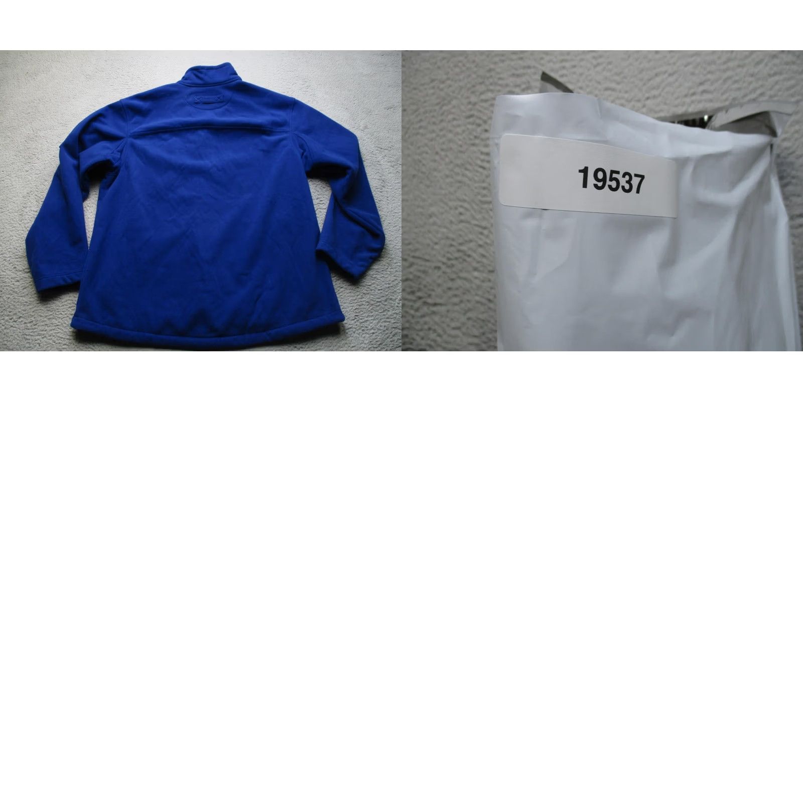 Duluth Trading Company Duluth Jacket Mens XL Tall Blue Full Zip Windbreaker Fleece Outdoor Pockets Zip Chest Pocket Zipper Stand Collar 100% Polyester Workwear Casual Size US XL / EU 56 / 4 - 8 Thumbnail