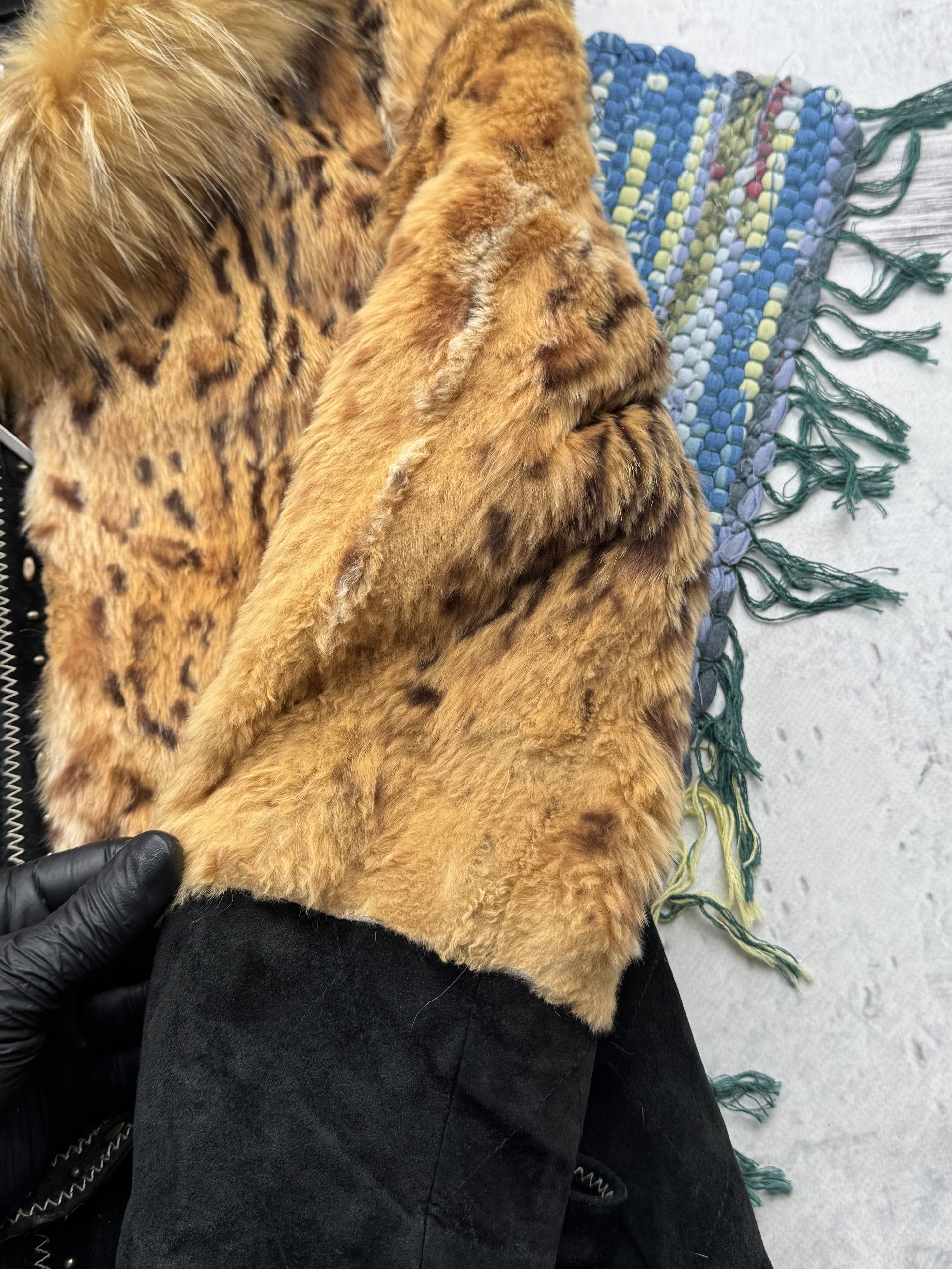 Vintage Vintage Real Fur/Suede Hooded Coat With Belted A238D15 Size M / US 6-8 / IT 42-44 - 7 Thumbnail