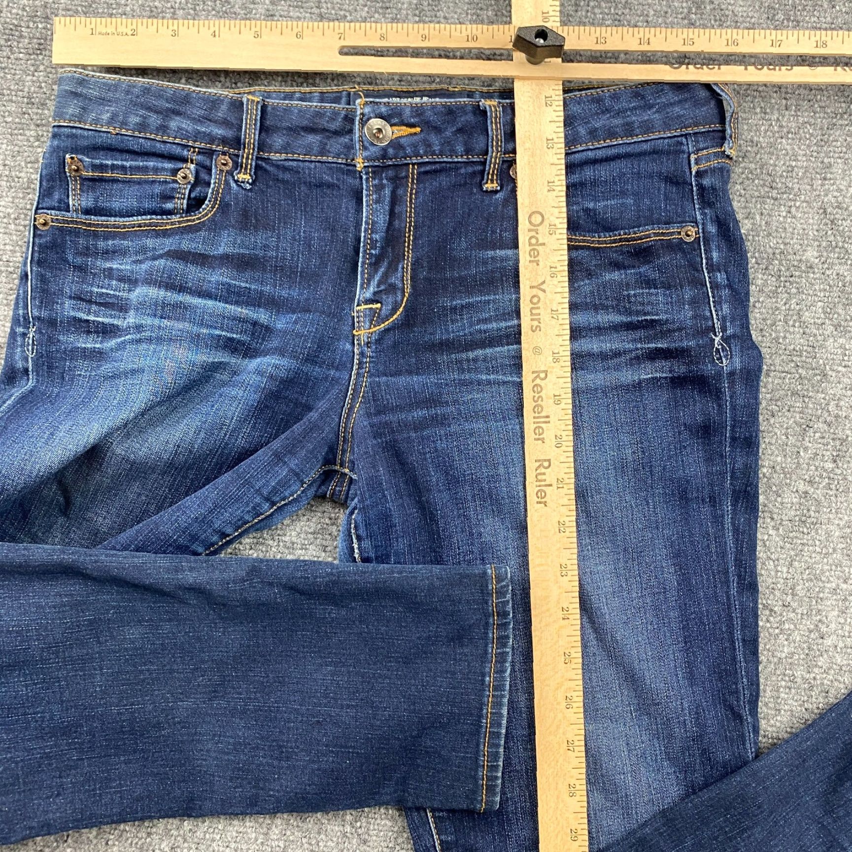 Lucky Brand Lucky Brand Lolita Skinny Jeans Womens 6/28 Blue Distressed Stretch Denim Pants Jeans Size 28" / US 6 / IT 42 - 4 Thumbnail