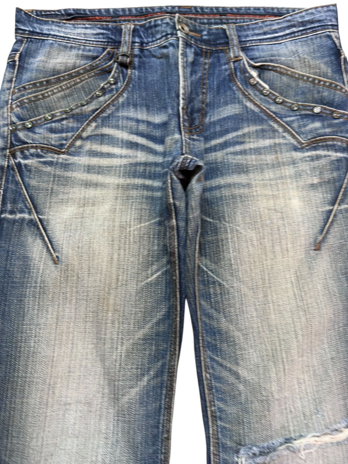 Nicole Club Vintage Nicole Club Flare Faded Whiskers Denim Size US 34 / EU 50 - 2 Thumbnail