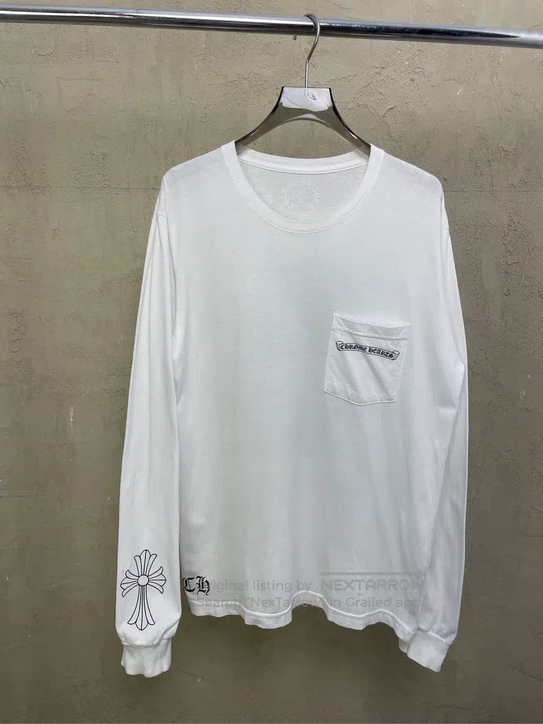 Chrome Hearts CHROME HEARTS Size M White Scroll Phantom Cross Long-Sleeve Size US M / EU 48-50 / 2 - 2 Thumbnail