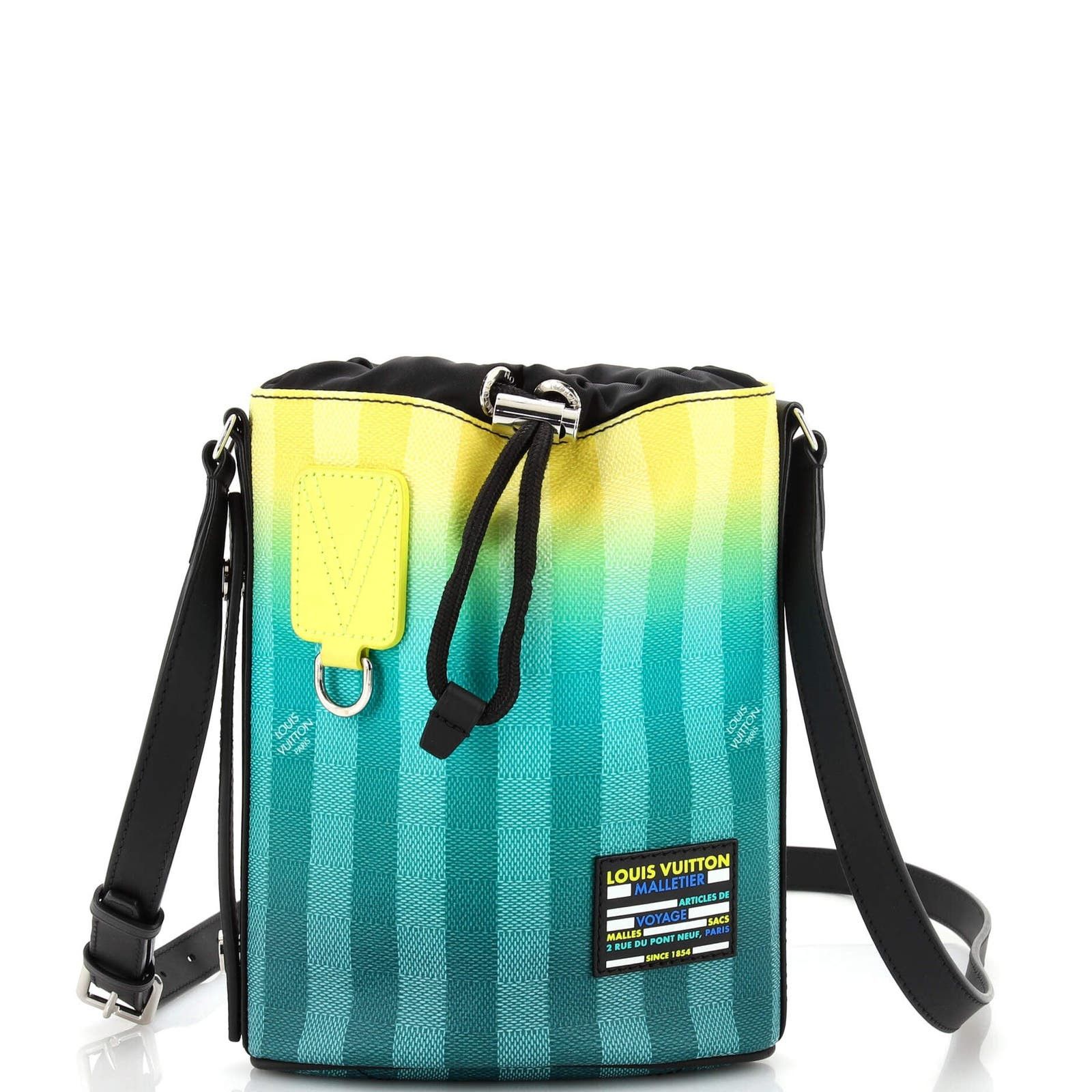 image of Louis Vuitton Sac Marin Bag Limited Edition Gradient Damier Stripes Bb in Blue, Women's