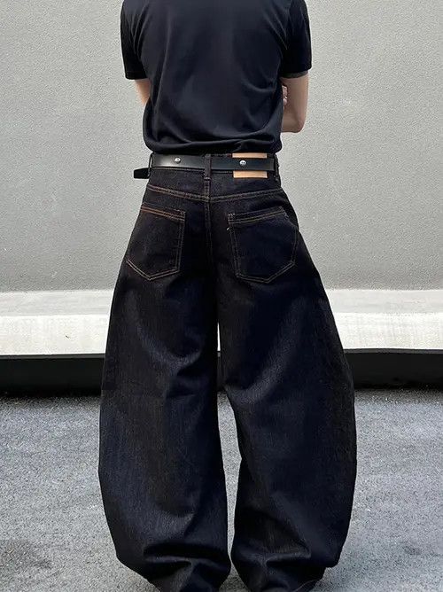 Jean Embroidered Baggy Wide Leg Jeans Size US 32 / EU 48 - 4 Thumbnail