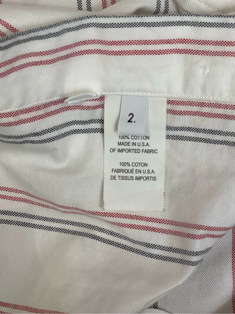 Thom Browne Thom browne White striped double-colored sleeve-labeled shi Size US M / EU 48-50 / 2 - 8 Thumbnail