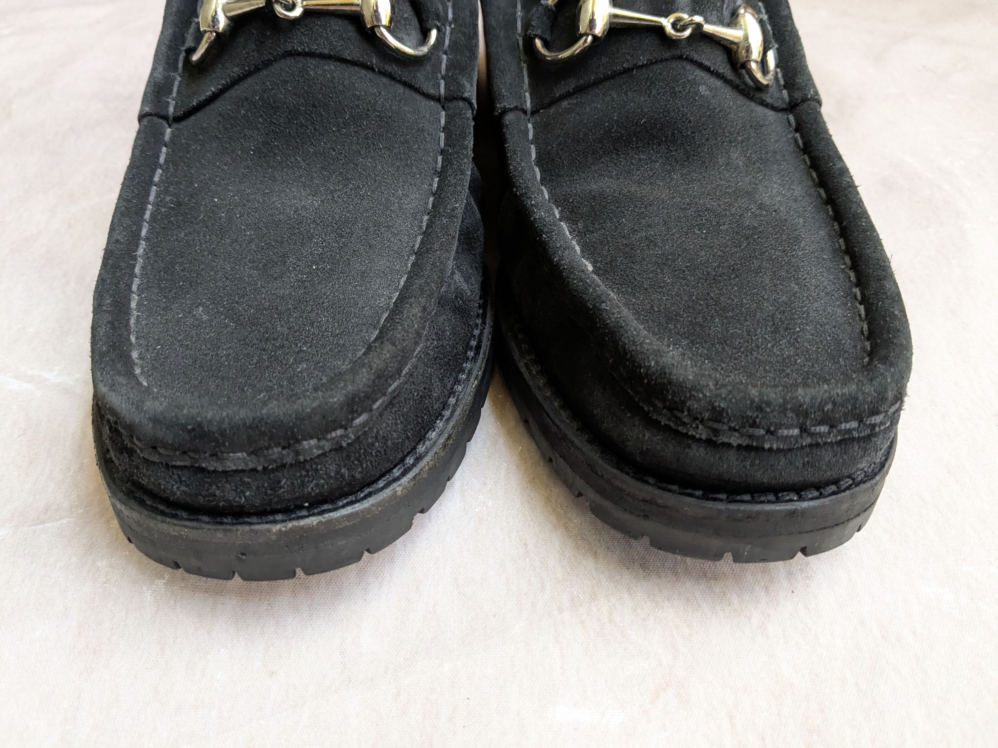 Gucci Gucci Horsebit Loafers Black Suede 11 Snaffle Bit Boat Size US 11 / EU 44 - 3 Thumbnail