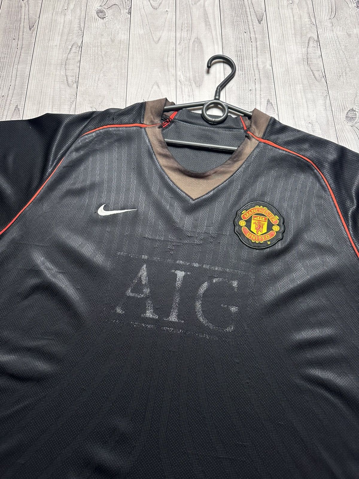Nike × Vintage Vintage Nike Manchester United soccer jersey size XXL black Size US XXL / EU 58 / 5 - 5 Thumbnail