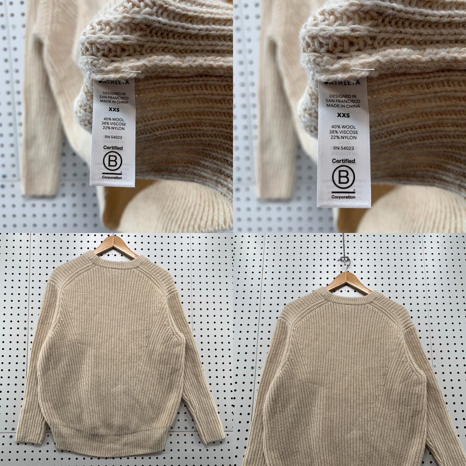 Athleta Athleta Knit Sweater Womens 2XS Cream Wool Blend Long Sleeve Pullover 21.5x24 Ivory Solid Wool Blend Knit Pullover Womens XS? Size XXS / US 00 / IT 34 - 10 Thumbnail