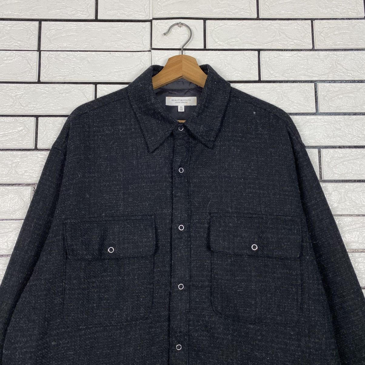 Japanese Brand Beauty & Youth United Arrow Wool Chore Jacket Issey Miyake Size US XL / EU 56 / 4 - 4 Thumbnail