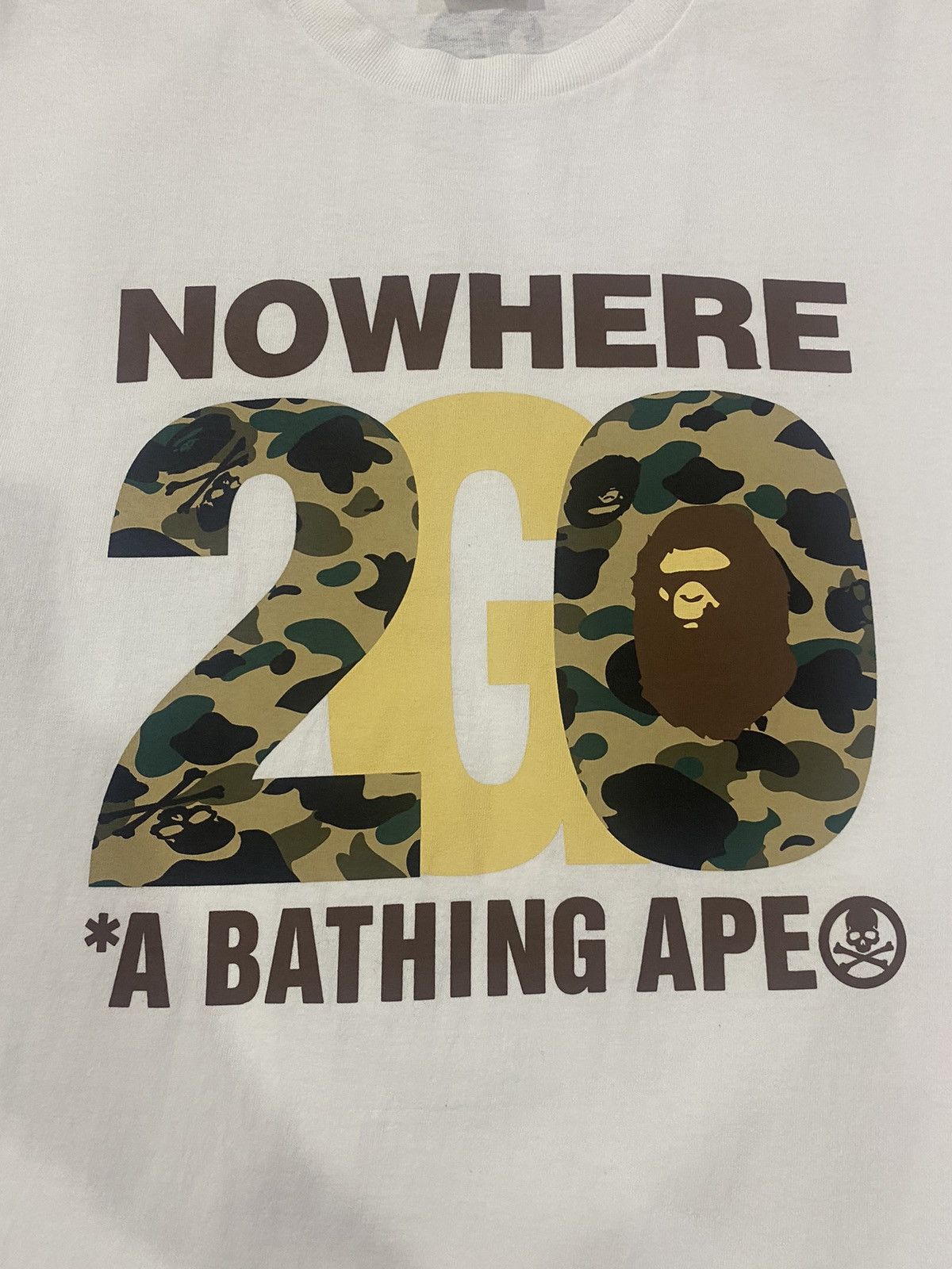 Bape vintage nowhere a bathing ape 20th aniversary tshirt Size US L / EU 52-54 / 3 - 3 Thumbnail