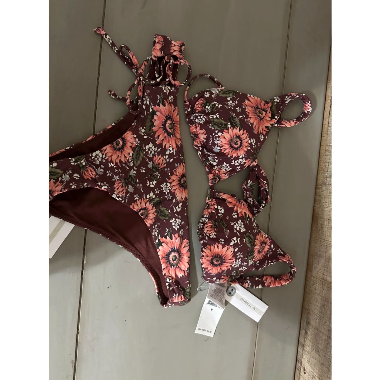 O'Neill O'Neill Bikini Medium Top & Bottom 2-Piece Reversible Brown Women M Large Size M / US 6-8 / IT 42-44 - 3 Thumbnail