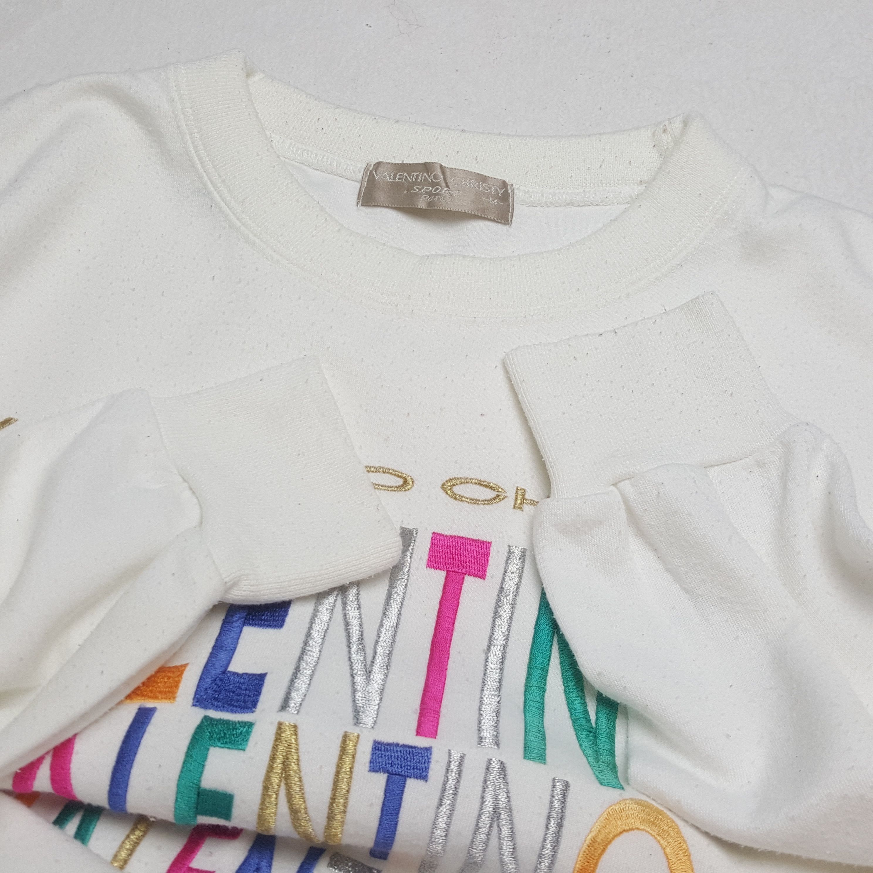 Valentino × Vintage VALENTINO CHRISTY Colourful Design Sweatshirt Size US M / EU 48-50 / 2 - 8 Thumbnail